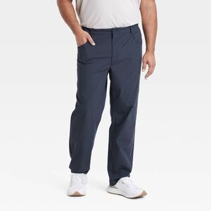 All In Motion - Men's 360 Lifestyle Big Relaxed Fit 5-Pocket Pants Navy Blue